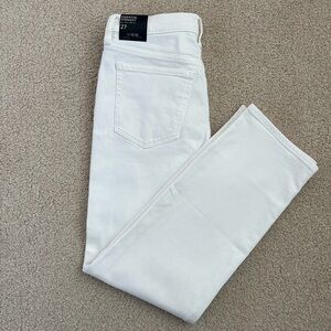 NWT J.Crew Essential Straight white denim jeans in all-day stretch, size 27